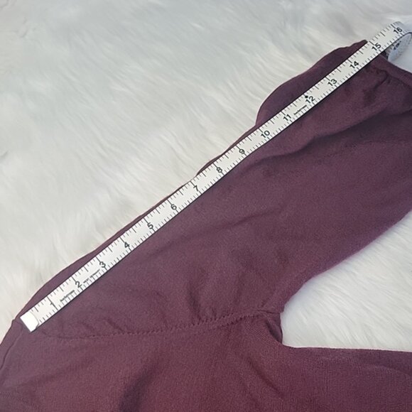 TALBOTS Burgundy Pure Merino Wool Three Quarter Slit Sleeve Boatneck Sweater L - Picture 9 of 9